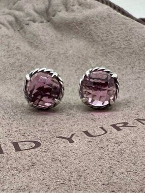 David Yurman Chatelaine Earrings Pink Tourmaline